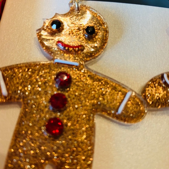 New Betsey Johnson Gingerbread Man & Lady Earrings - Picture 11 of 16